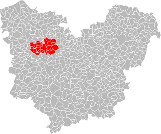 Lage des Gemeindeverbandes im Département Eure