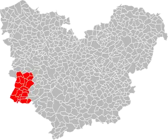 Lage des Gemeindeverbandes im Département Eure