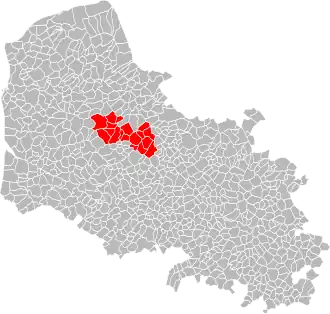 Lage des Gemeindeverbandes im Département Pas-de-Calais