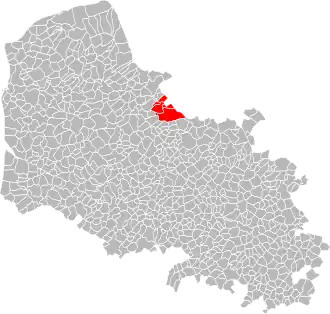 Lage des Gemeindeverbandes im Département Pas-de-Calais