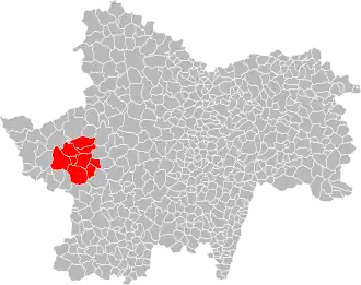 Lage des Gemeindeverbandes im Département Saône-et-Loire