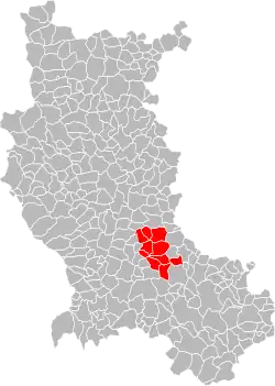Lage der CC du Pays de Saint-Galmier im Département Loire