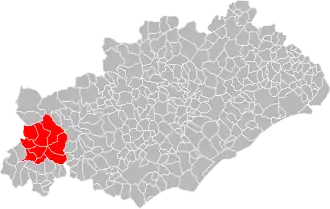 Lage der CC du Pays Saint-Ponais im Département Hérault