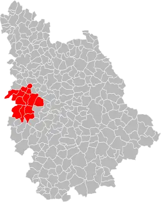 Lage der CC du Vouglaisien im Département Vienne