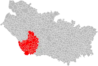 Lage des Gemeindeverbandes im Département Somme