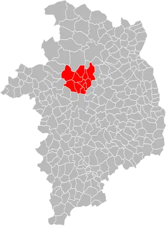 Lage der CC en Terres Vives im Département Cher
