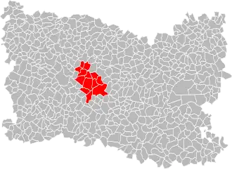 Lage des Gemeindeverbandes im Département Oise