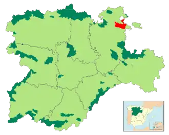 Lage des Naturparks Montes Obarenes-San Zadornil in der Autonomen Region Kastilien und León