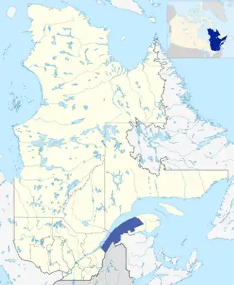 Lage der Region Bas-Saint-Laurent in Québec
