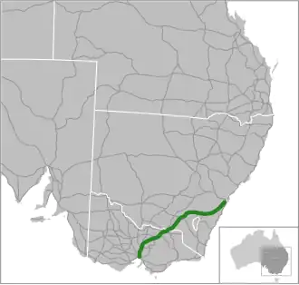 Übersichtskarte Hume Highway