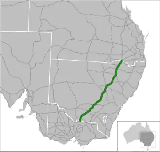 Übersichtskarte Newell Highway