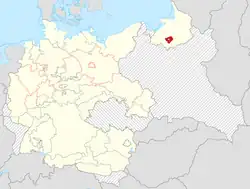 Lage des Landkreises Allenstein in Deutschland 1944/45