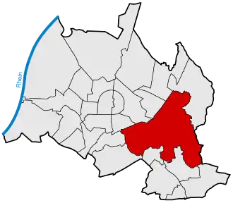 Lage von Durlach in Karlsruhe