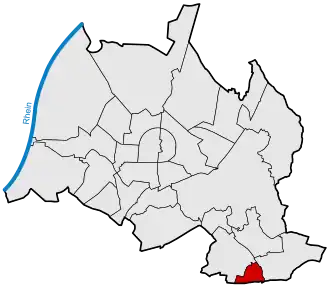 Lage von Palmbach in Karlsruhe