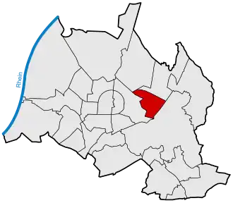 Lage von Rintheim in Karlsruhe