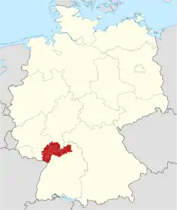 Lage der Region Rhein-Neckar in Deutschland