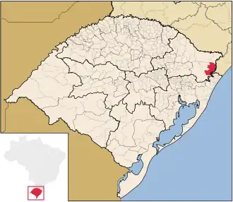 Lage von Cambará do Sul in Rio Grande do Sul