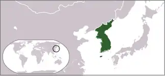 Karte von Koreanische Halbinsel