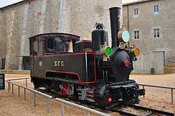 Lok 1 der SFG als Denkmal in Gerona