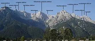 Panorama der Loferer Steinberge von Sankt Ulrich am Pillersee