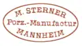 Bodenmarke der Moritz Sterner Porzellanmanufactur Mannheim