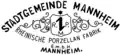 Bodenmarke Sonderanfertigung „Stadt Mannheim“ der Rheinischen Porzellanfabrik Mannheim