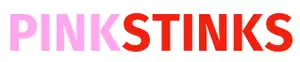 Schriftzug Pinkstinks in rosa und rot
