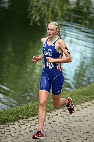 Lois Rosindale im Weltcup-Triathlon in Tiszaújváros, 2011