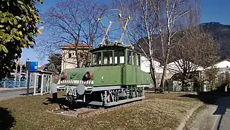 Elektrolok 2 (kkStb Reihe 1084) der Lokalbahn Lana-Burgstall–Oberlana in Südtirol, gebaut 1913 mit elektrischer Ausrüstung von den ÖSSW.