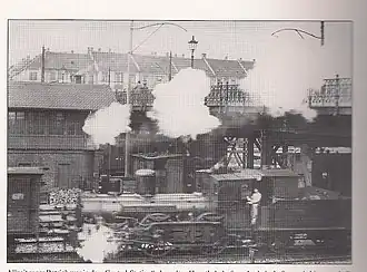 Lok "Moschel-Landsberg" in den 1910er Jahren im Ludwigshafener Hauptbahnhof