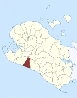 Lage des Dannemare Sogn in der Lolland Kommune