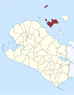 Lage des Fejø Sogn in der Lolland Kommune