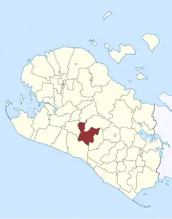 Lage des Landet Sogn in der Lolland Kommune