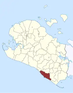 Lage des Rødbyhavn Sogn in der Lolland Kommune