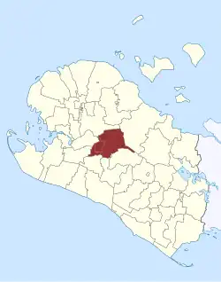 Lage des Søllested-Skovlænge-Gurreby Sogn in der Lolland Kommune