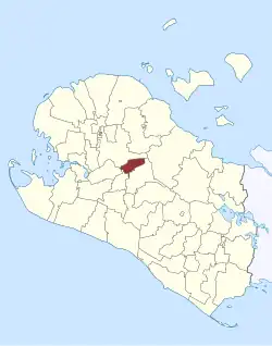 Lage des Skovlænge Sogn in der Lolland Kommune