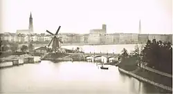 Windmühle an der Lombardsbrücke um 1860