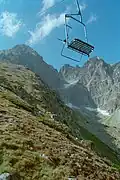 Sessellift auf den Lomnické sedlo