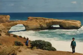 London Bridge vor dem Zusammenbruch mit Landbrücke zum Festland (1989)