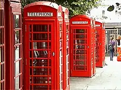 Britische Telefonzellen Typ K6 (1936)