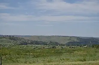 Blick auf die Pryor Mountains vom Yellowstone River