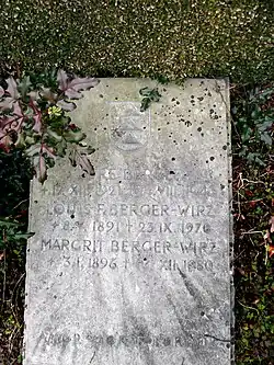 Lore Berger (1921–1943) Schriftstellerin Familiengrab auf dem Friedhof Hörnli, Riehen, Basel-Stadt