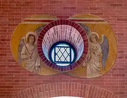 Marienkapelle, Nordwand: Zwei Engel als Rest der historischen Fresken