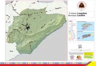 Das Verwaltungsamt Lospalos vor der Abtrennung Lorés 2022