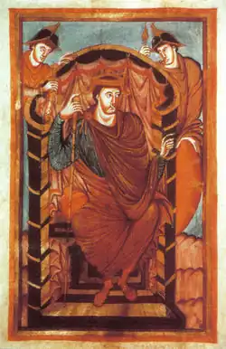 Lothar I., ältester Sohn Ludwigs des Frommen und dessen Nachfolger in der Kaiserwürde, war seit der ersten Ausstattung seines Halbbruders Karls des Kahlen bis zum Frieden von Diedenhofen 842 und dem im daraufhin 843 abgeschlossenen Vertrag von Verdun bemüht, die kaiserliche Suprematie im Reich durchzusetzen