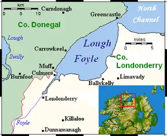 Lage von Carndonagh