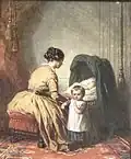 Caroline Bassermann und Kinder, 1848
