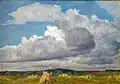 Himmel und Erde (um 1950), Öl auf Holz, 77×111 cm