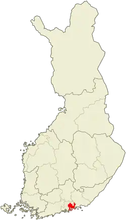 Lage von Loviisa in Finnland