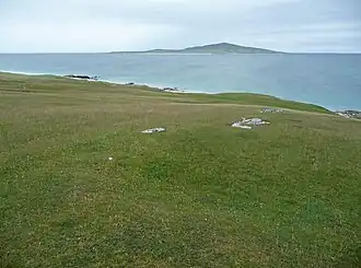 Ausblick vom Beinn Shleibhe in nordwestliche Richtung zur Insel Pabbay